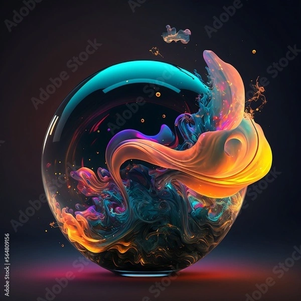 Obraz Spilling out- Neon thoughts.