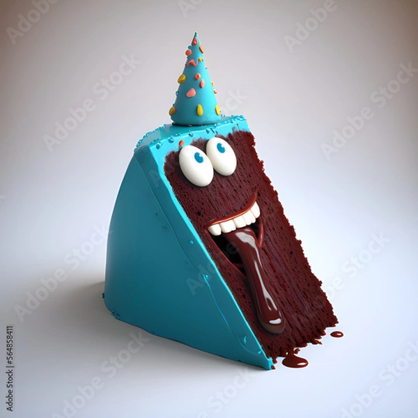 Obraz Monster themed cake made with generative AI