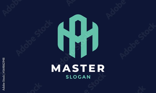 Fototapeta Logo initials MA minimalism
