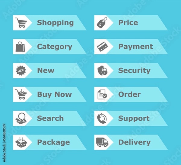 Fototapeta E-commerce and online shopping design template for mobile and web application. Vector