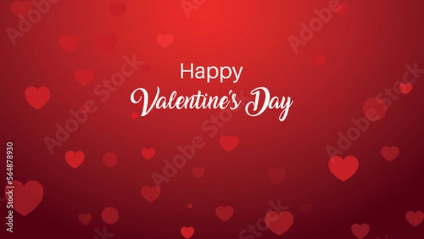 Obraz valentines day red background with hearts	