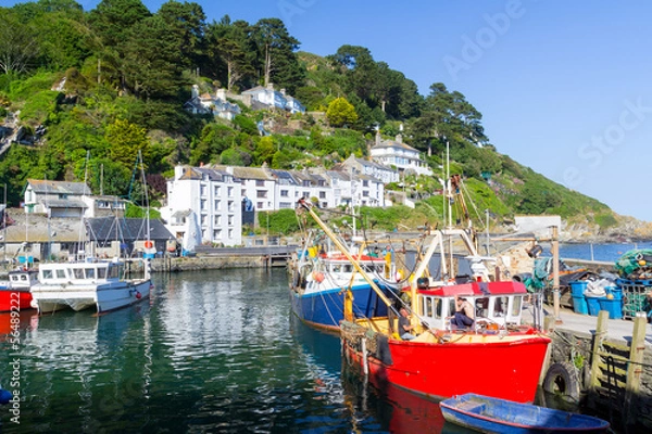 Obraz Polperro Harbour Cornwall England