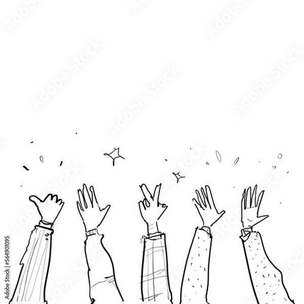 Obraz applause hand drawn