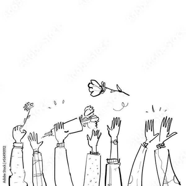 Obraz applause hand drawn