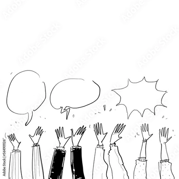 Obraz applause hand drawn