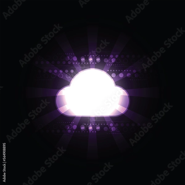 Obraz cloud technology abstract background