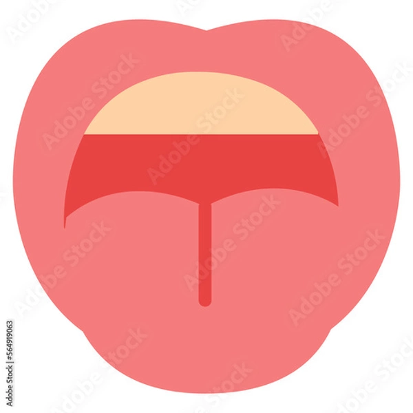 Obraz mouth flat icon