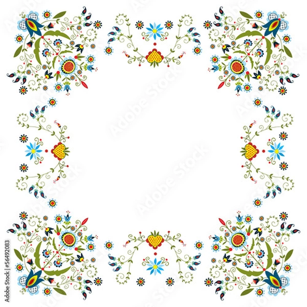 Obraz etykieta ludowa