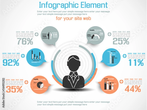 Obraz INFOGRAPHIC MODERN PEOPLE BUSINESS NEW STYLE