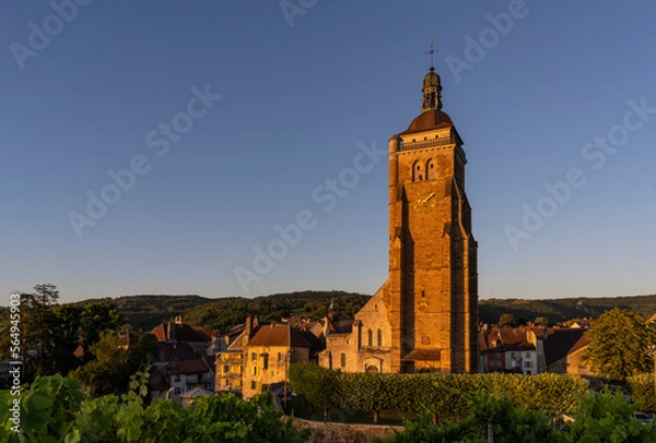 Obraz Arbois Old Church Vineyard Sunset