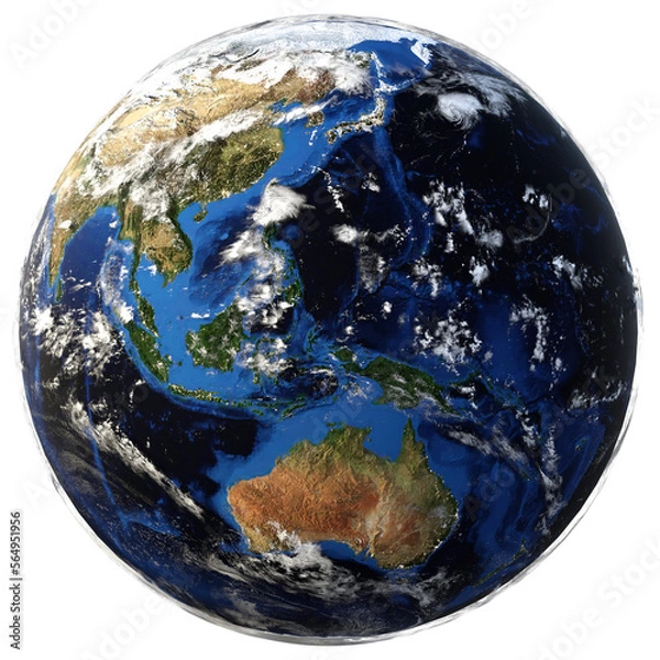 Fototapeta Planet Erde, Australien, Afrika, Asien, Ansicht, Südamerika, transparenter Hintergrund, png, erdball, welt, ozean, 3d, isoliert