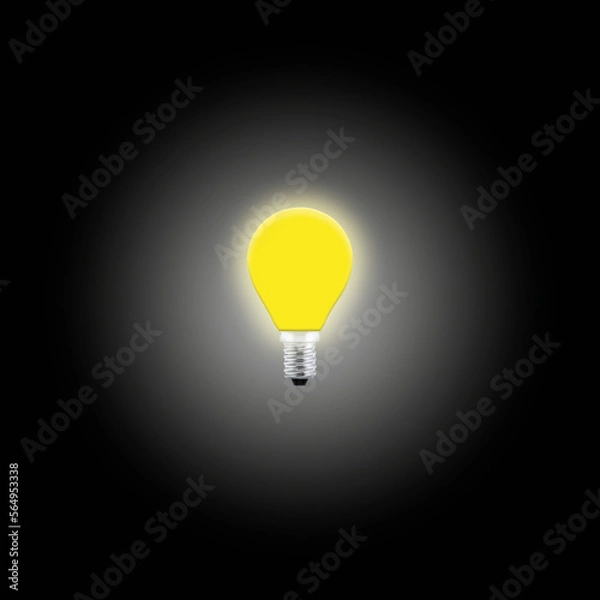 Obraz Light Bulb, idea, glowing bulb