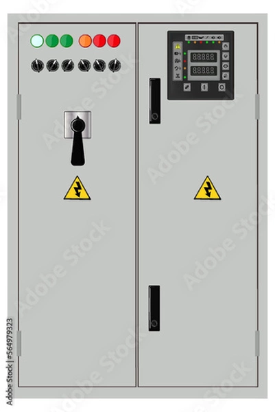 Fototapeta Control Panel. Production control panel and control of computer devices. Touchpad. Vector graphics