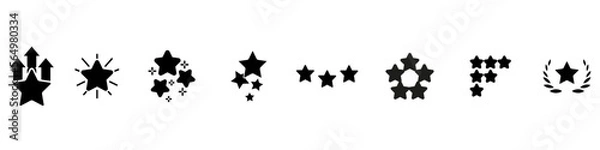 Fototapeta Star icon vector set. Rating illustration sign collection. Review symbol. Grade logo.