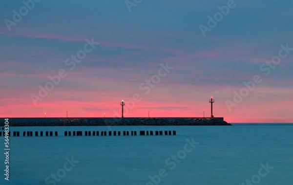 Obraz Pier at sunset