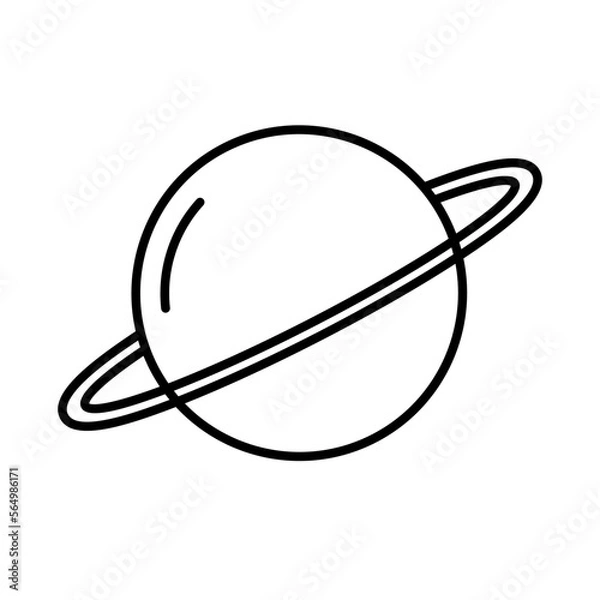 Fototapeta Simple Saturn icon. Planet icon. Vector.