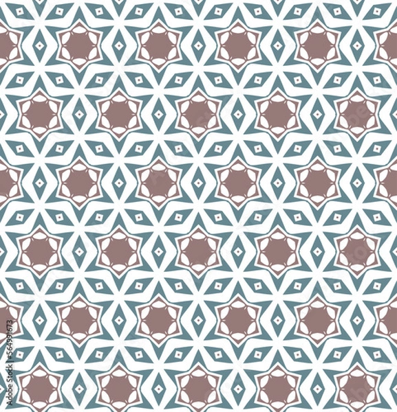 Fototapeta Abstract tileable geometric pattern. A seamless background, vintage texture.	