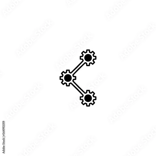 Fototapeta Share icon. Simple style social media agency poster background symbol. Share brand logo design element. Share t-shirt printing. Vector for sticker.