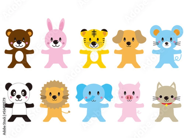 Fototapeta 動物イラスト