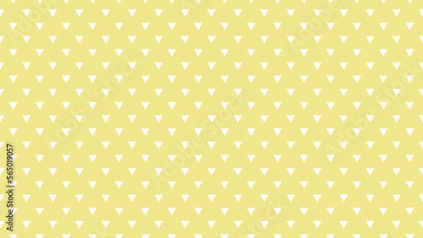 Fototapeta white colour triangles pattern over khaki yellow useful as a background
