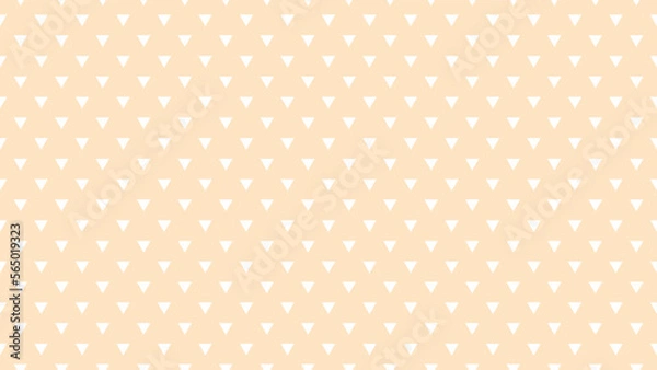 Fototapeta white colour triangles pattern over bisque brown useful as a background