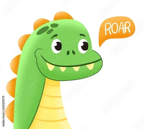 Obraz lovely hand drawn dinosaur