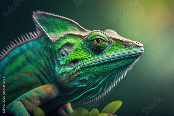 Fototapeta green chamalleon
