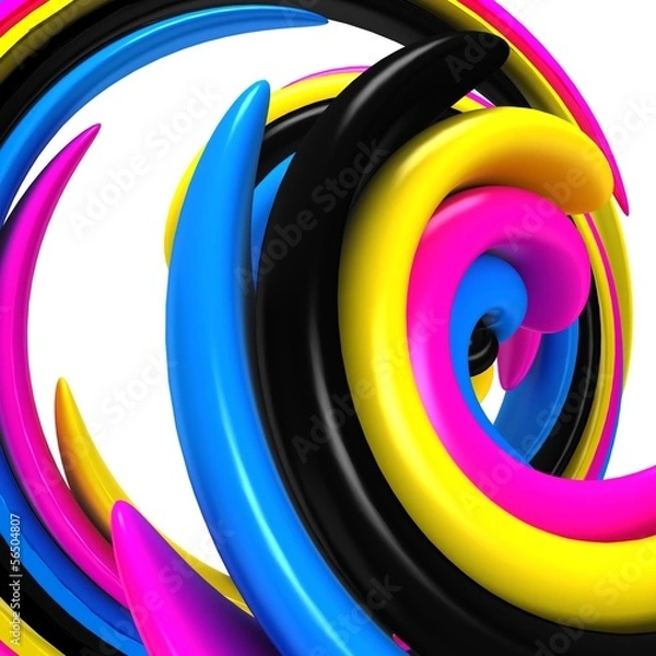 Obraz 3d abstract cmyk background