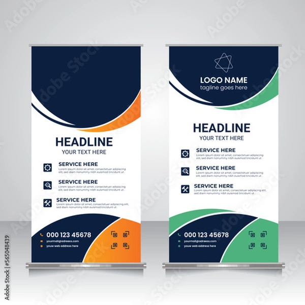Fototapeta roll-up banner, pop-up, pull-up banner design