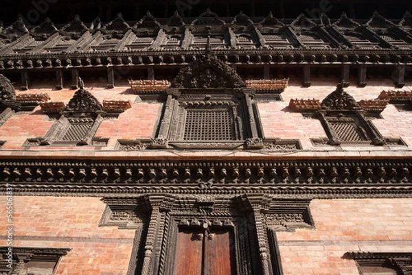 Fototapeta The Palace of Fifty-five Windows in Bhaktapur Durbar Square, is a former royal palace complex located in Bhaktapur, Nepal