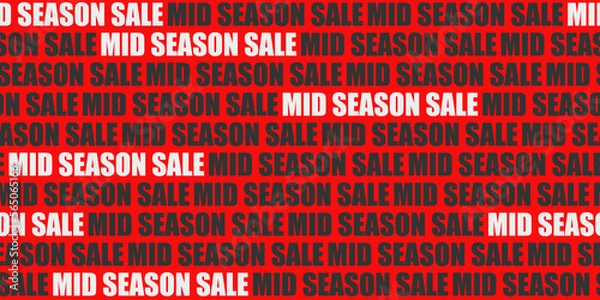 Fototapeta illustration pattern with text mid season sale for banner windows