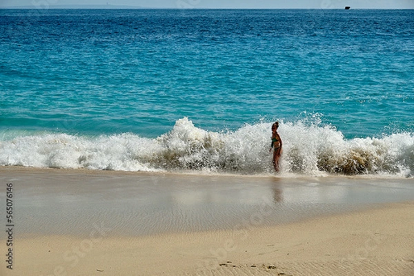 Obraz person on the beach