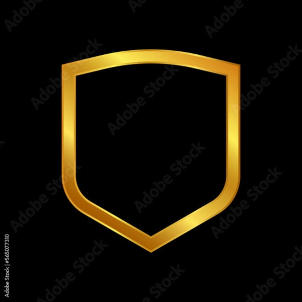 Obraz gold shield vector logo template