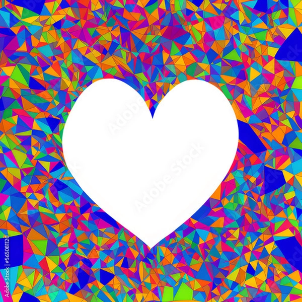 Obraz a geometric Valentine's heart