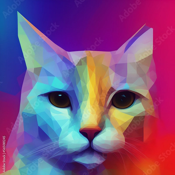 Obraz cute geometric cat