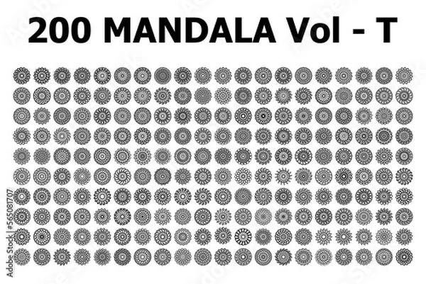 Obraz various mandala collections - 200 set yoga pattern