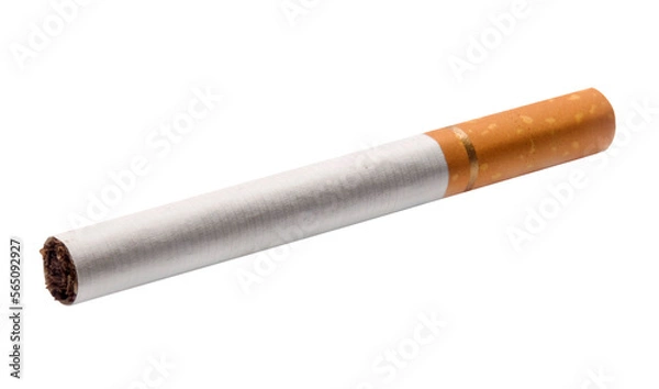 Obraz Cigarette isolated on transparent layered background.