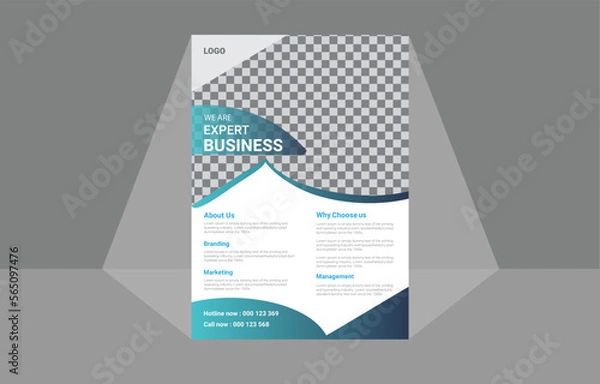 Obraz Modern Business flyer template, Vector file, A4 Size