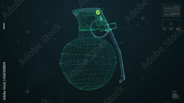 Obraz Military Grenade Detector Animation HUD