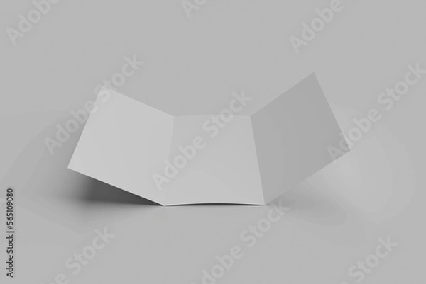 Fototapeta Trofold Brochure Mockup