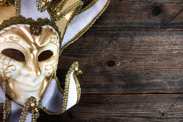 Obraz Traditional venetian mask in Venice in Italy. Colorful carnival mask 