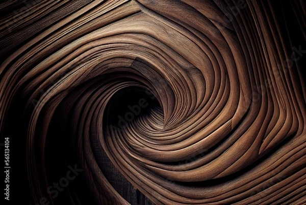 Obraz Abstract wooden swirl pattern. Generative art