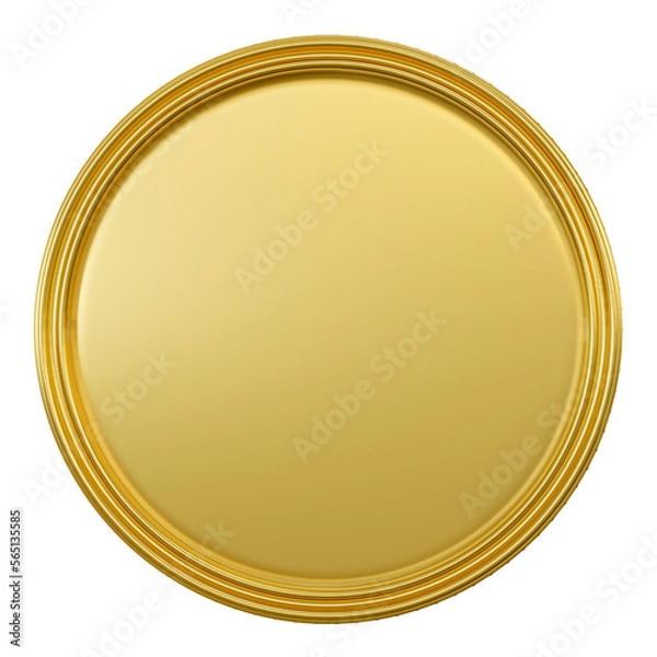 Obraz Golden coin in realistic 3d render