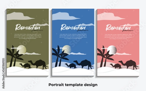 Fototapeta ramadan flat design template