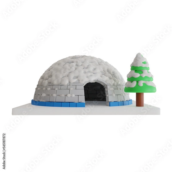 Obraz igloo 3D Illustration