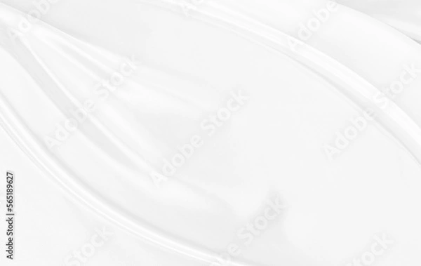 Fototapeta White gray satin texture that is white silver fabric silk background with beautiful soft blur pattern natural.