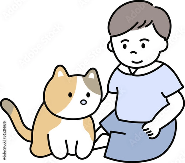 Fototapeta ねこと子ども2