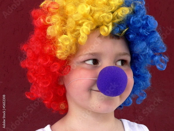 Obraz Little clown with colored wig