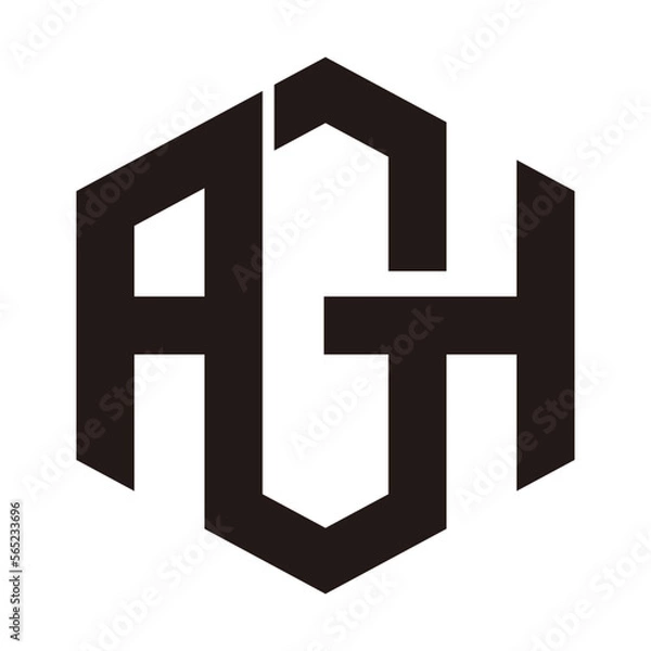 Fototapeta AGH logo elegant hexagonal
