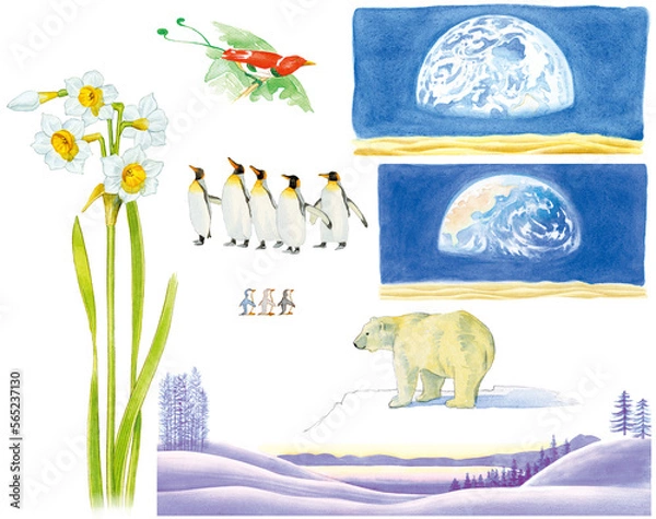 Obraz 1月イメージカットイラスト